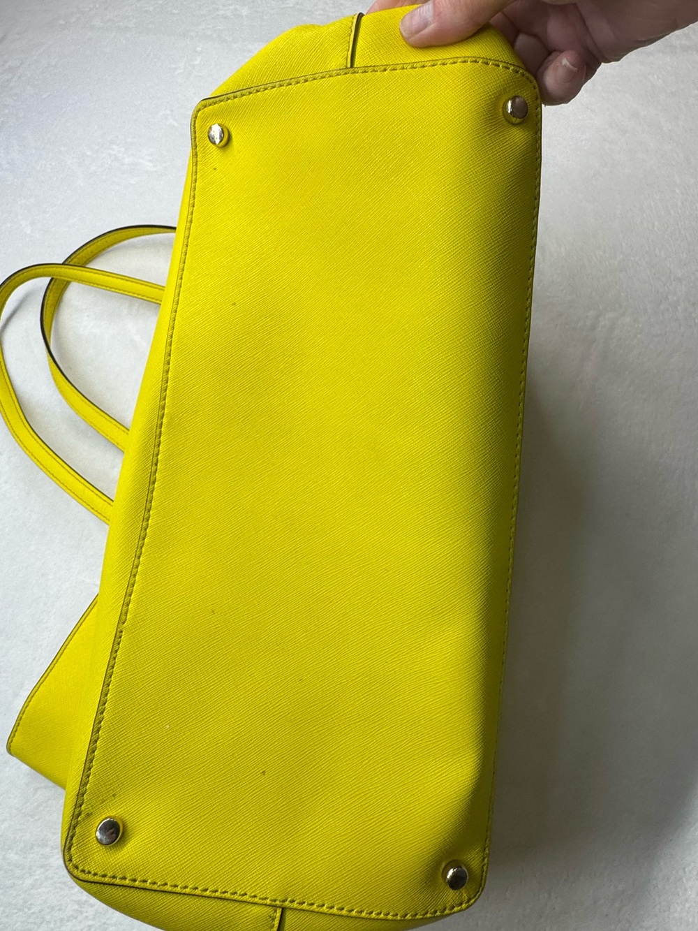 Kate Spade Yellow Large Tote Bag Zip Top Shoulder Purse Project TLC - Picture 3 of 14
